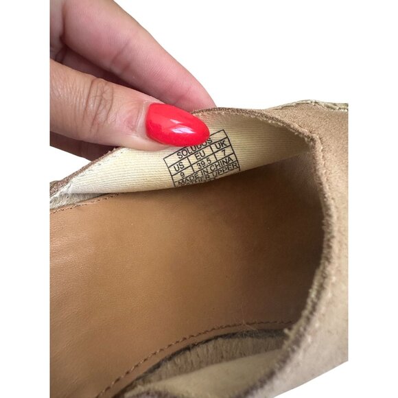 SOLUDOS Beige Suede Platform Espadrilles Sandals Size 9 - Picture 6 of 9